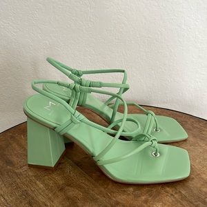 Marc Fisher LTD green strappy heels